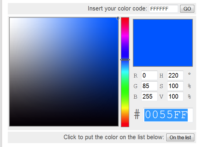 HTML Color Code